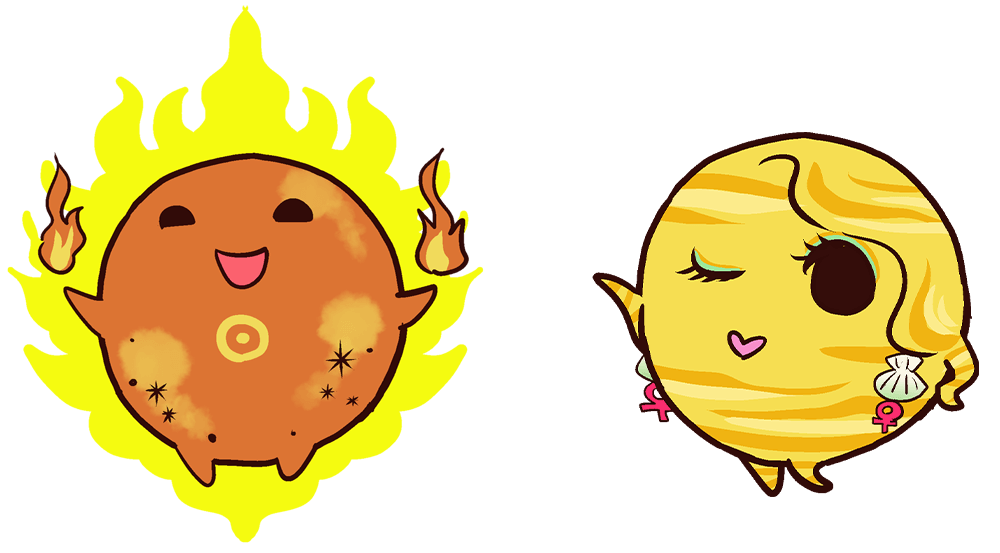 太陽と金星