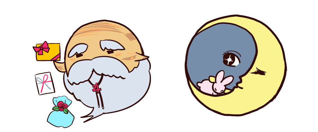 木星と月