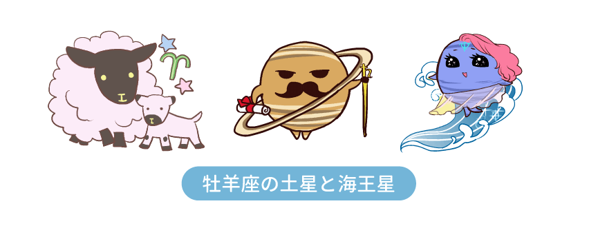 牡羊座の土星と海王星
