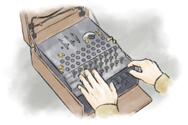 エニグマ暗号機_イラスト