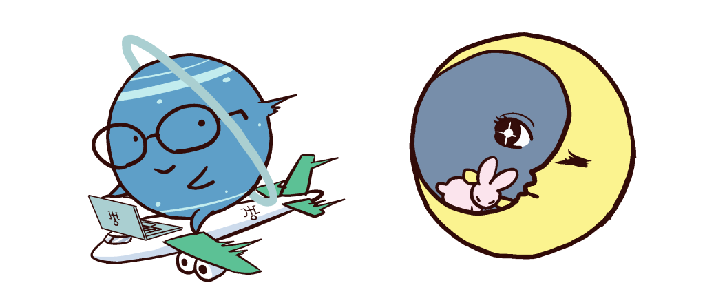 天王星と月