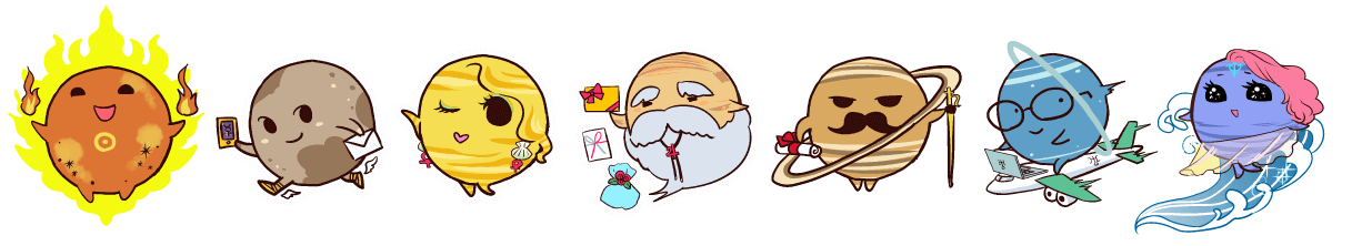 惑星直列の画像