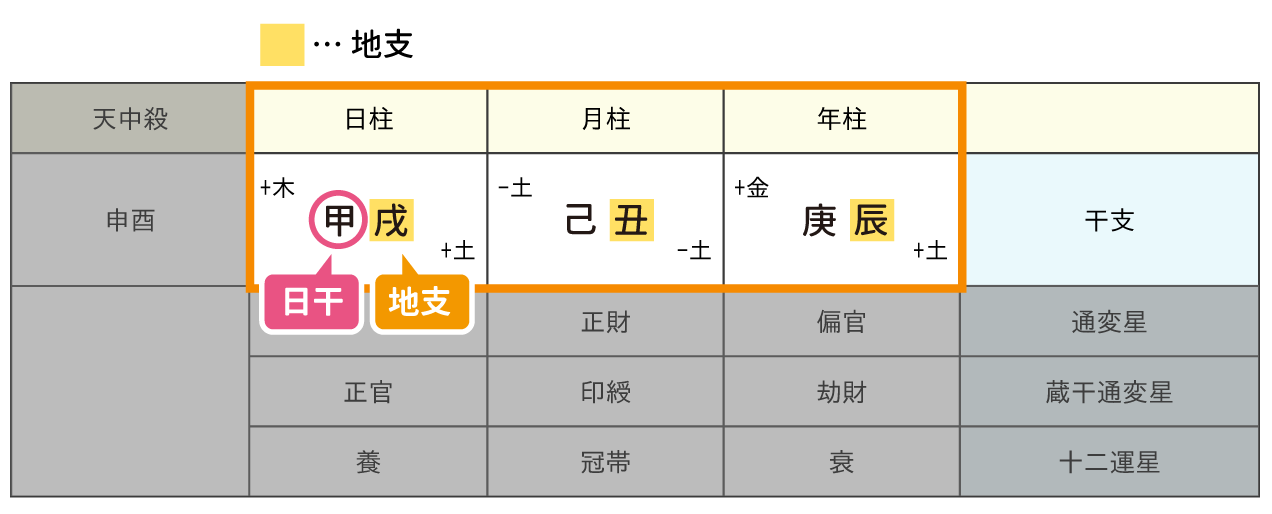 特殊星_日干と地支